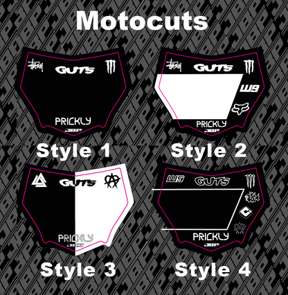 Predesigned Motocuts Plate Decal