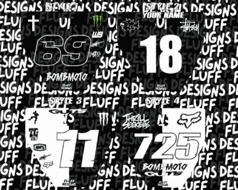 BomboMoto B2 & 72 Mototec front Plate Decal