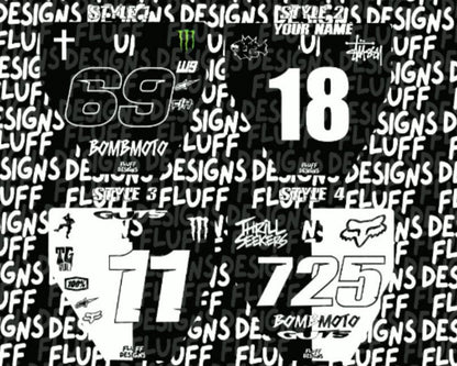 BomboMoto B2 & 72 Mototec front Plate Decal