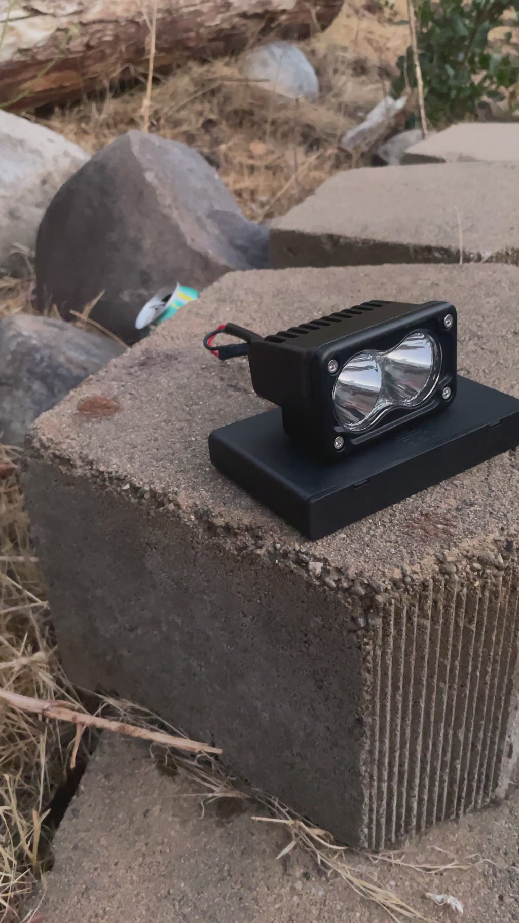 Battery power Baja lights with handlebar switch